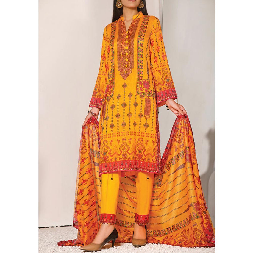 VS-MISRI Digital Printed Lawn V-3 3 Pcs Un-Stitched Suit - 24A, Women, 3Pcs Shalwar Suit, VS Textiles, Chase Value