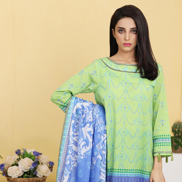 Eminent Digital Lawn 3 Pcs Un-Stitched Suit - 6, Women, 3Pcs Shalwar Suit, Eminent, Chase Value