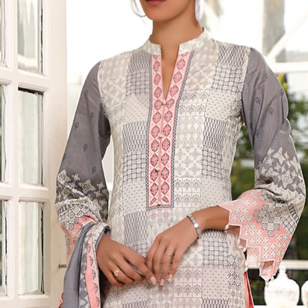 VS Signature Series Printed Lawn 3 Pcs Un-Stitched Suit Vol 1 - 2602-B, Women, 3Pcs Shalwar Suit, VS Textiles, Chase Value