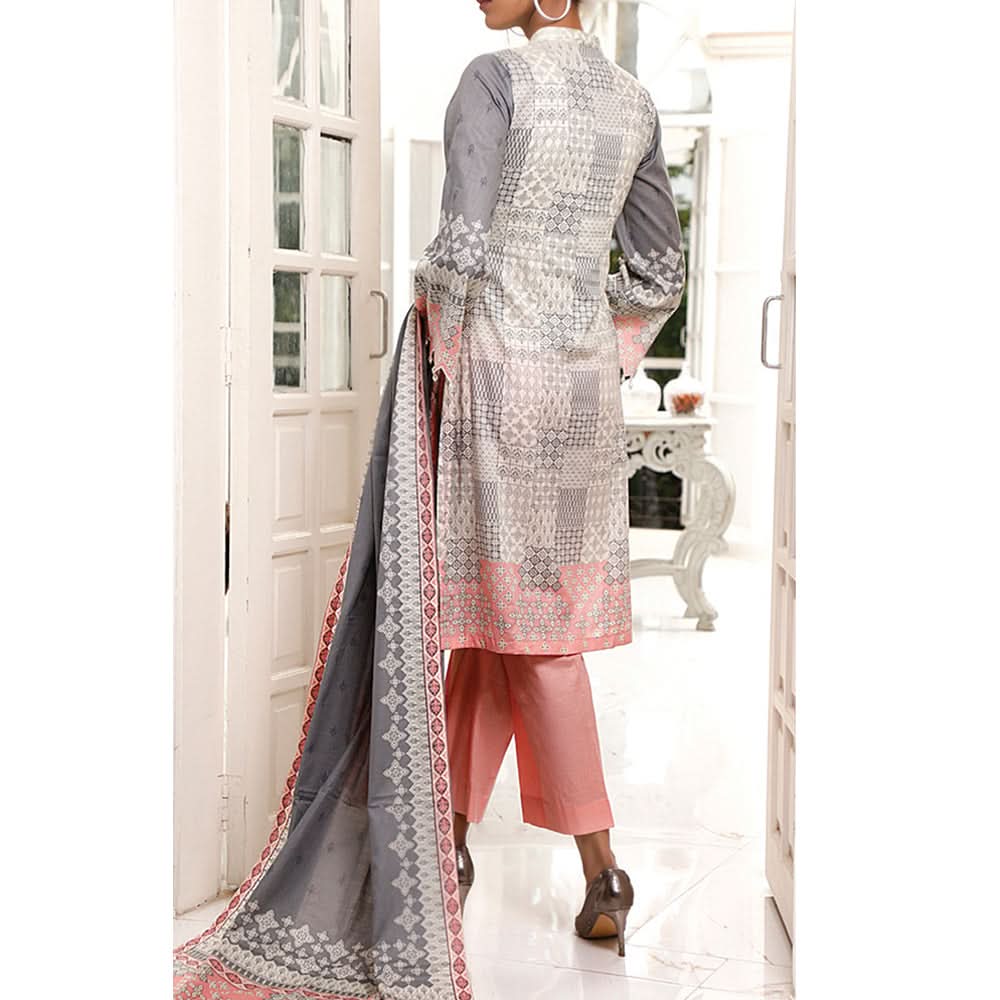 VS Signature Series Printed Lawn 3 Pcs Un-Stitched Suit Vol 1 - 2602-B, Women, 3Pcs Shalwar Suit, VS Textiles, Chase Value