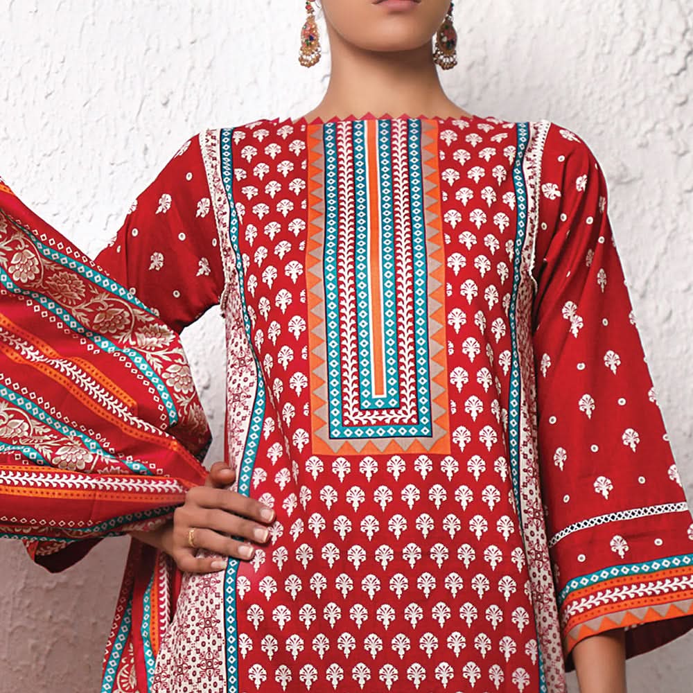VS Signature Series Printed Lawn 3 Pcs Un-Stitched Suit Vol 1 - 2604-A, Women, 3Pcs Shalwar Suit, VS Textiles, Chase Value