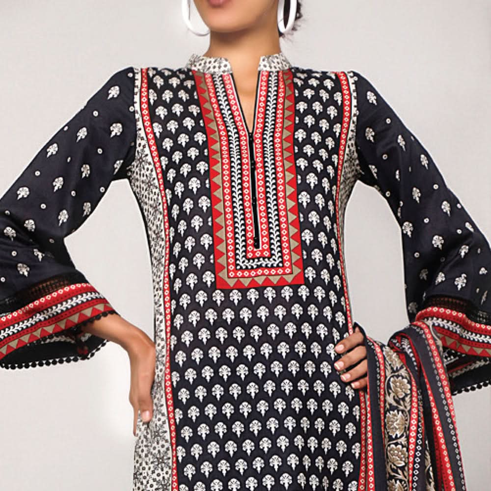 VS Signature Series Printed Lawn 3 Pcs Un-Stitched Suit Vol 1 - 2604-B, Women, 3Pcs Shalwar Suit, VS Textiles, Chase Value