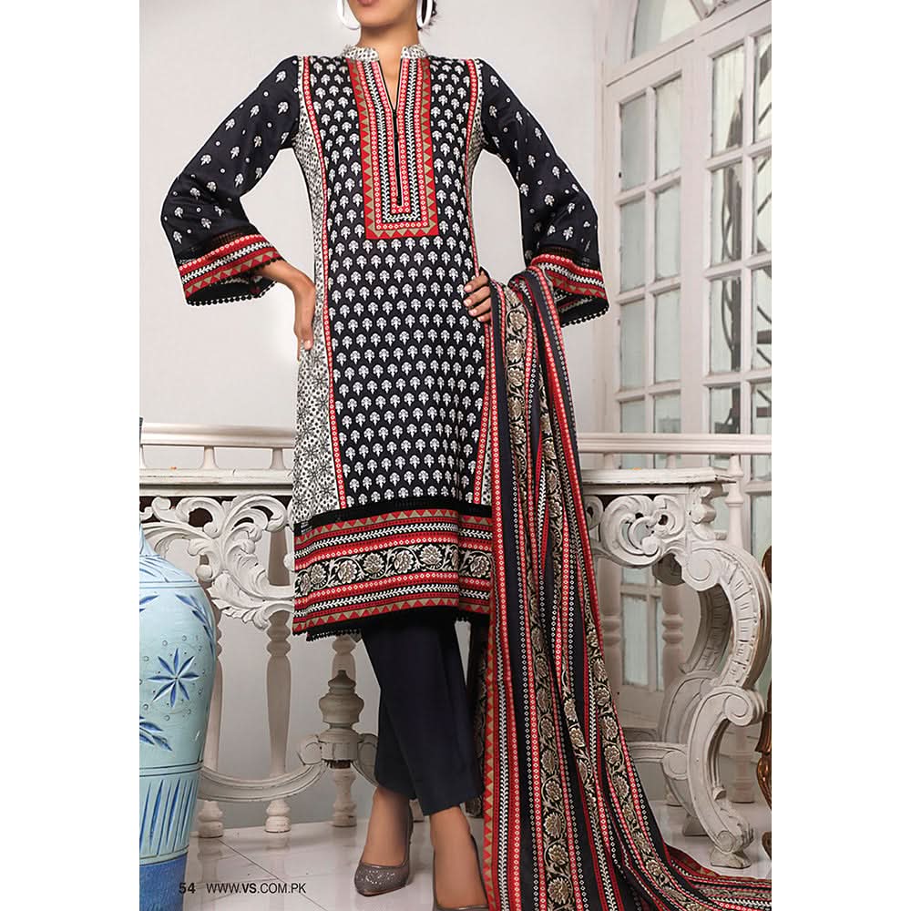 VS Signature Series Printed Lawn 3 Pcs Un-Stitched Suit Vol 1 - 2604-B, Women, 3Pcs Shalwar Suit, VS Textiles, Chase Value