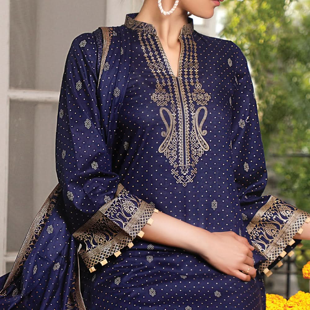 VS Signature Series Printed Lawn 3 Pcs Un-Stitched Suit Vol 1 - 2605-A, Women, 3Pcs Shalwar Suit, VS Textiles, Chase Value