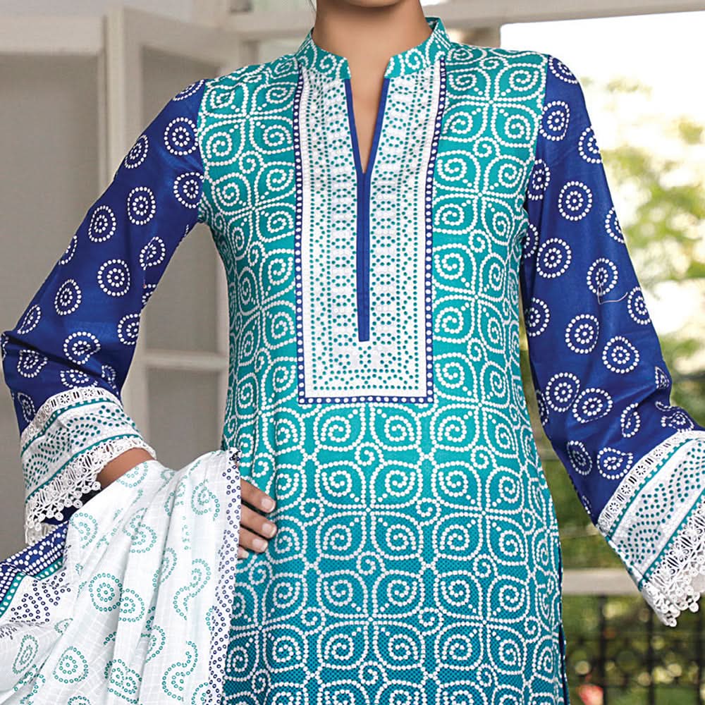VS Signature Series Printed Lawn 3 Pcs Un-Stitched Suit Vol 1 - 2606-A, Women, 3Pcs Shalwar Suit, VS Textiles, Chase Value