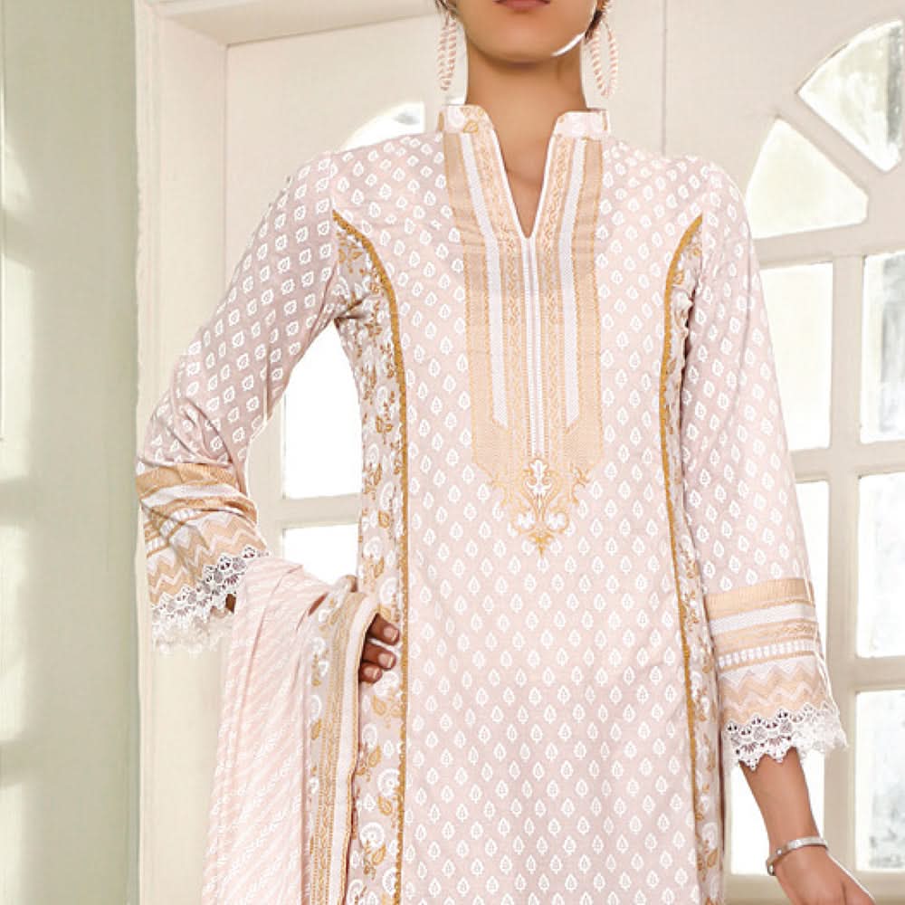 VS Signature Series Printed Lawn 3 Pcs Un-Stitched Suit Vol 1 - 2607-B, Women, 3Pcs Shalwar Suit, VS Textiles, Chase Value