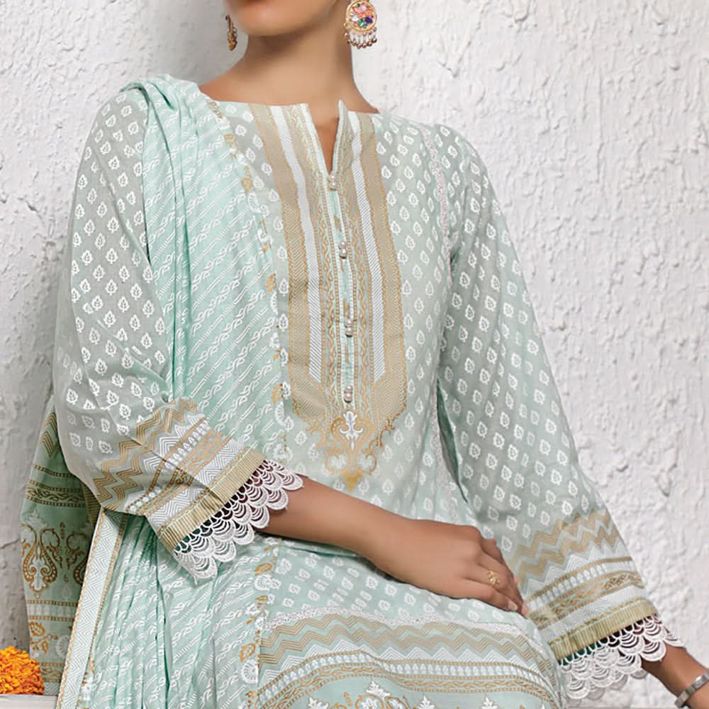 VS Signature Series Printed Lawn 3 Pcs Un-Stitched Suit Vol 1 - 2607-A, Women, 3Pcs Shalwar Suit, VS Textiles, Chase Value