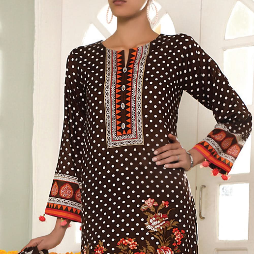VS Signature Series Printed Lawn 3 Pcs Un-Stitched Suit Vol 1 - 2612-B, Women, 3Pcs Shalwar Suit, VS Textiles, Chase Value
