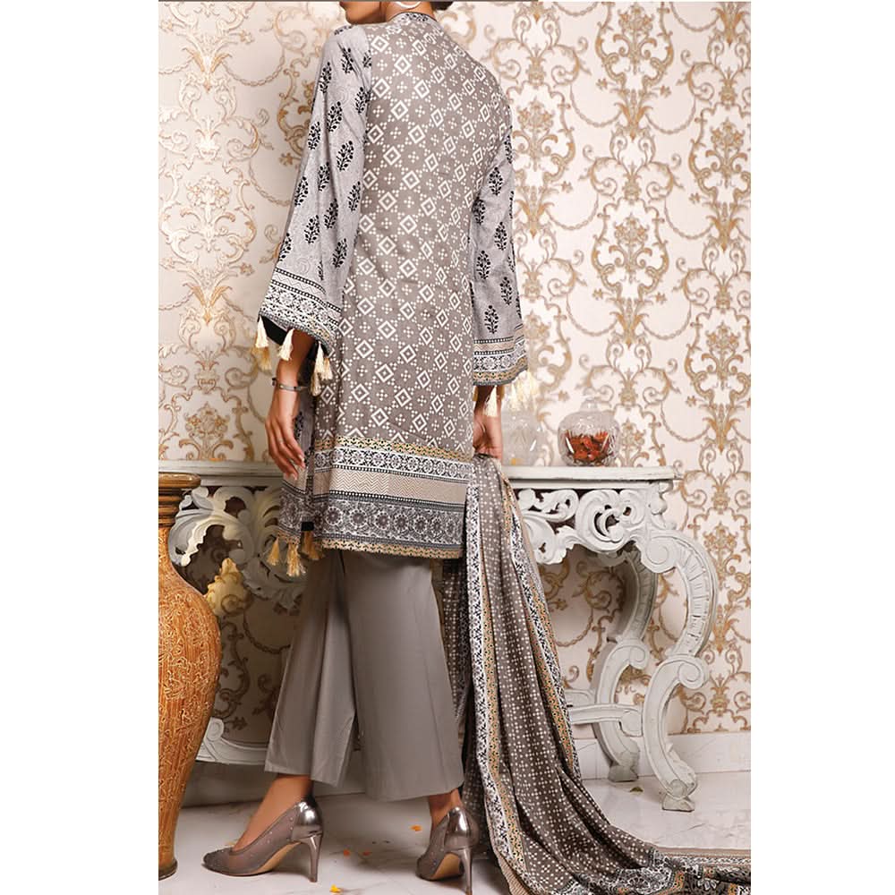 VS Signature Series Printed Lawn 3 Pcs Un-Stitched Suit Vol 1 - 2613-A, Women, 3Pcs Shalwar Suit, VS Textiles, Chase Value