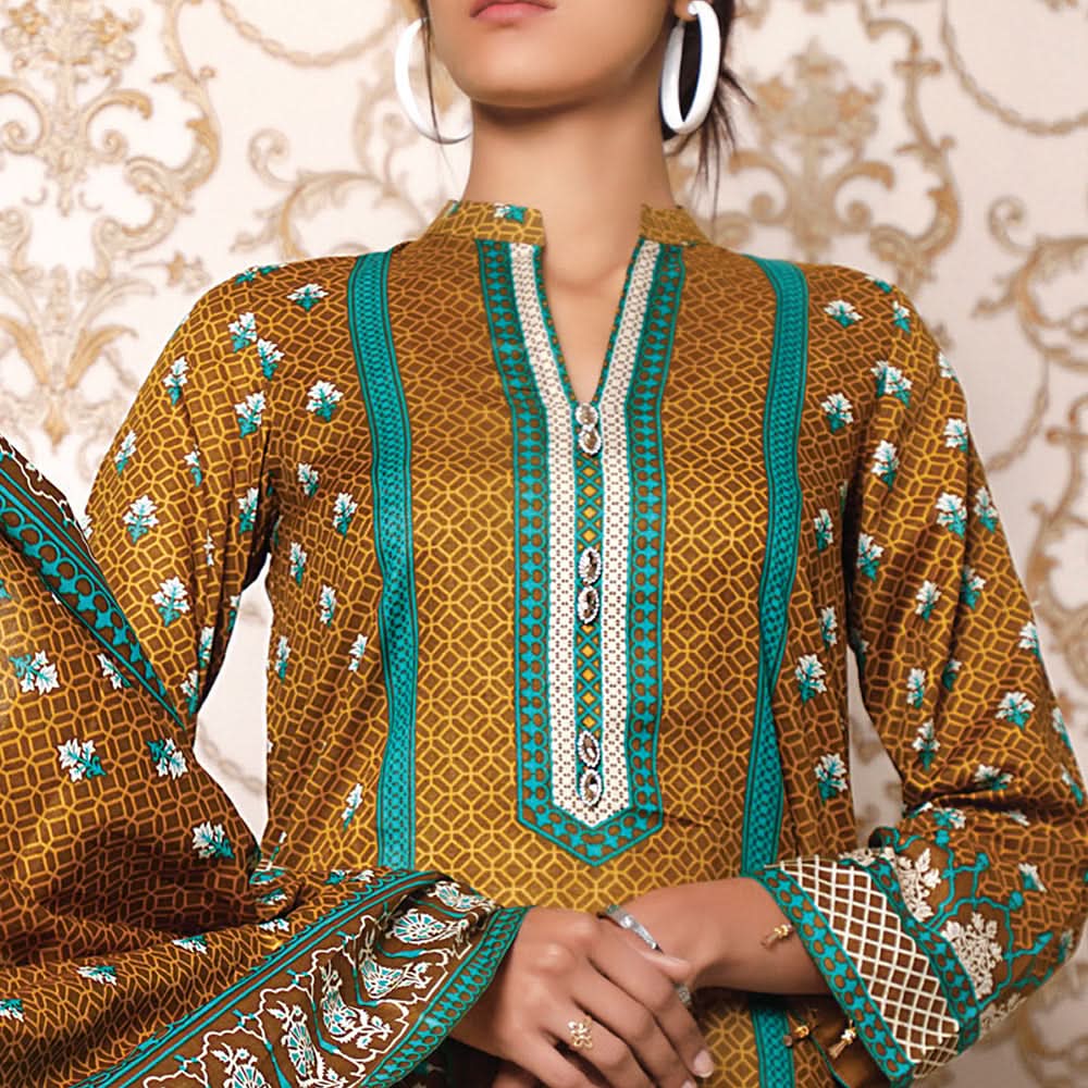 VS Signature Series Printed Lawn 3 Pcs Un-Stitched Suit Vol 1 - 2620-C, Women, 3Pcs Shalwar Suit, VS Textiles, Chase Value
