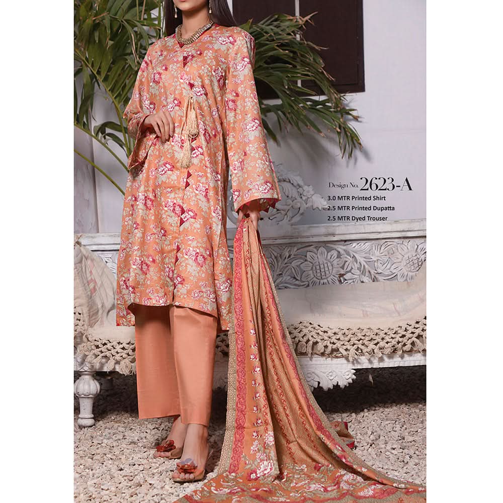 Signature Printed Lawn 3Pcs Unstitched Suit V1, Women, 3Pcs Shalwar Suit, Chase Value, Chase Value