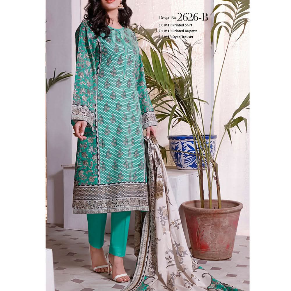 Signature Printed Lawn 3Pcs Unstitched Suit V1, Women, 3Pcs Shalwar Suit, Chase Value, Chase Value