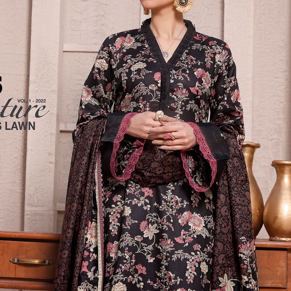 Signature Printed Lawn 3Pcs Unstitched Suit V1, Women, 3Pcs Shalwar Suit, Chase Value, Chase Value