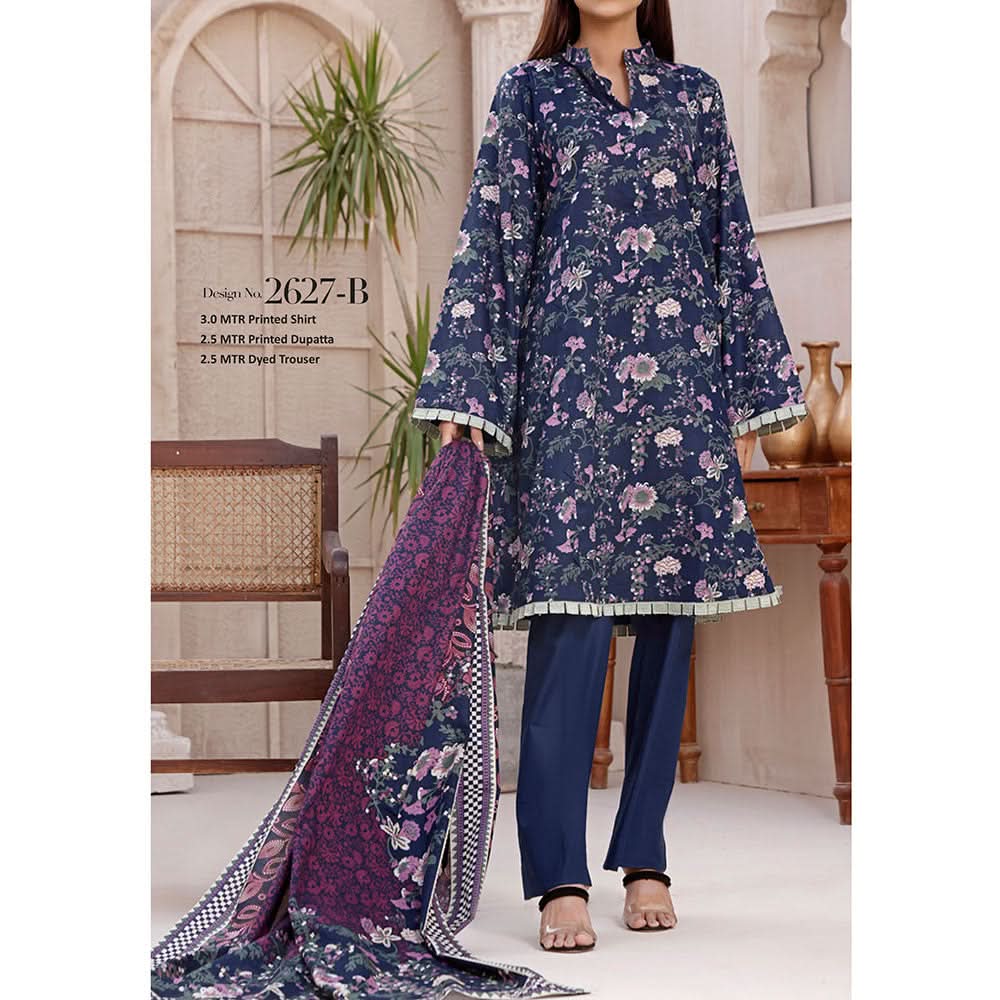 Signature Printed Lawn 3Pcs Unstitched Suit V1, Women, 3Pcs Shalwar Suit, Chase Value, Chase Value