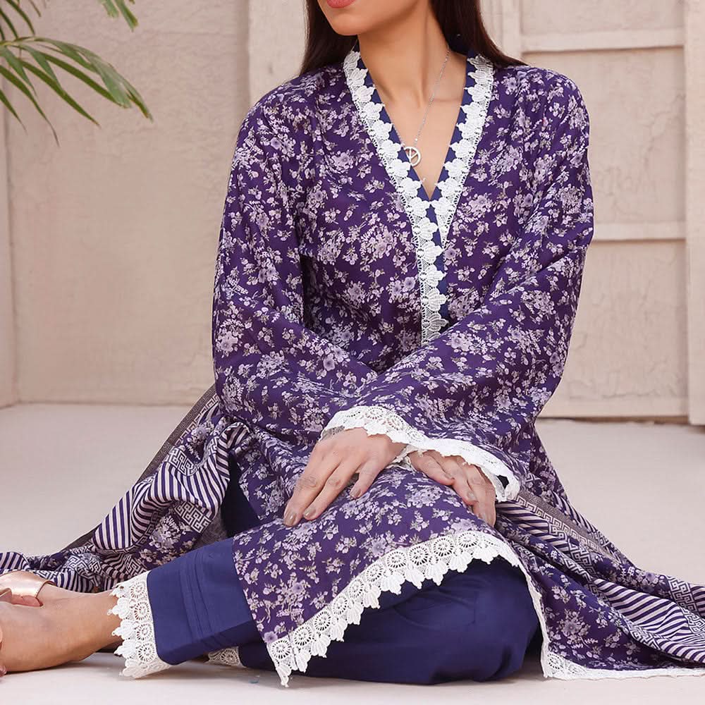 Signature Printed Lawn 3Pcs Unstitched Suit V1, Women, 3Pcs Shalwar Suit, Chase Value, Chase Value