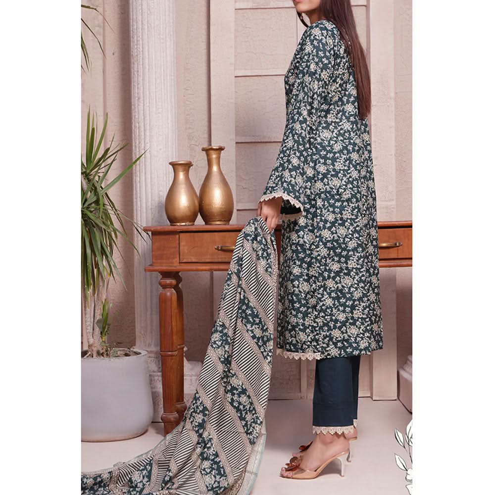 Signature Printed Lawn 3Pcs Unstitched Suit V1, Women, 3Pcs Shalwar Suit, Chase Value, Chase Value