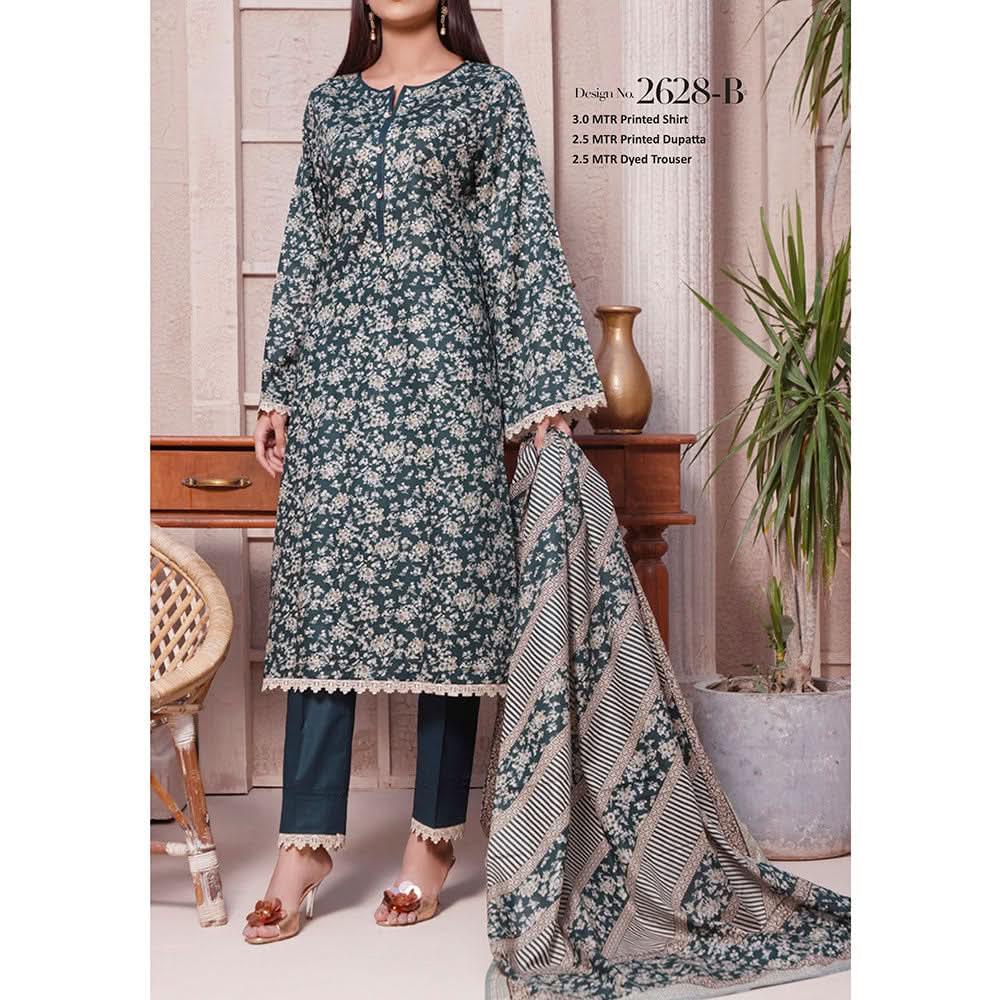 Signature Printed Lawn 3Pcs Unstitched Suit V1, Women, 3Pcs Shalwar Suit, Chase Value, Chase Value