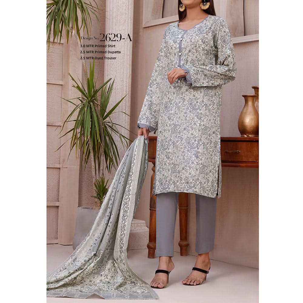 Signature Printed Lawn 3Pcs Unstitched Suit V1, Women, 3Pcs Shalwar Suit, Chase Value, Chase Value