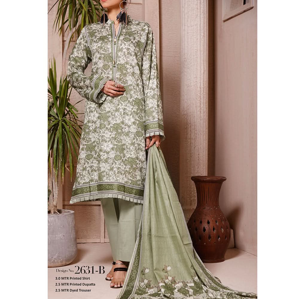 Signature Printed Lawn 3Pcs Unstitched Suit V1, Women, 3Pcs Shalwar Suit, Chase Value, Chase Value