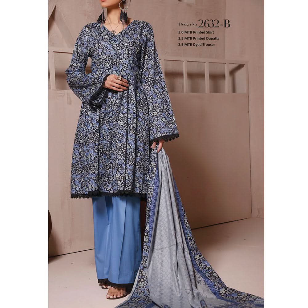 Signature Printed Lawn 3Pcs Unstitched Suit V1, Women, 3Pcs Shalwar Suit, Chase Value, Chase Value