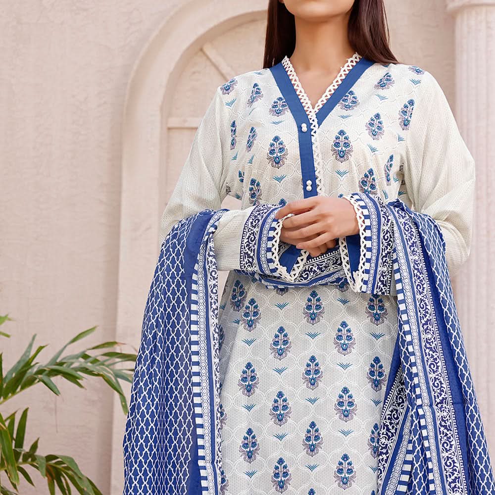 Signature Printed Lawn 3Pcs Unstitched Suit V1, Women, 3Pcs Shalwar Suit, Chase Value, Chase Value