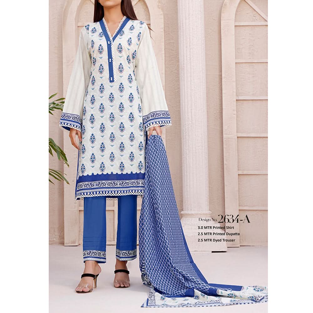 Signature Printed Lawn 3Pcs Unstitched Suit V1, Women, 3Pcs Shalwar Suit, Chase Value, Chase Value