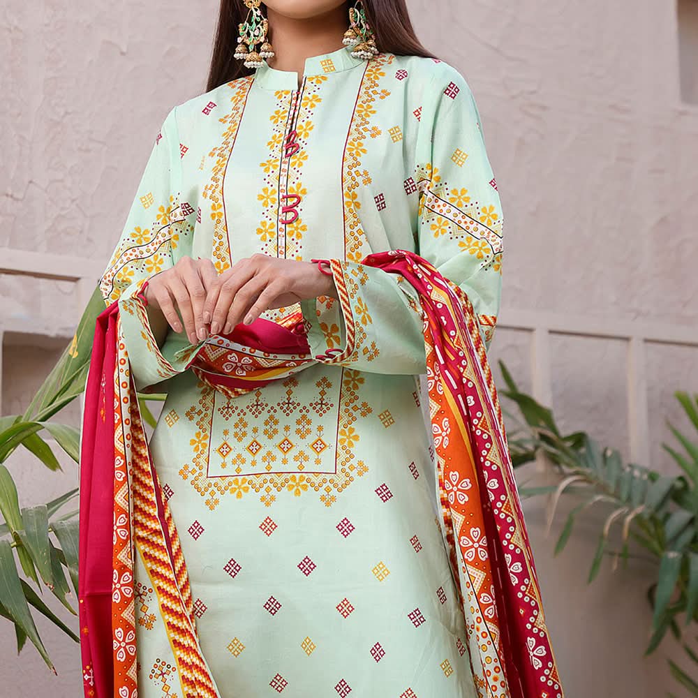 Signature Printed Lawn 3Pcs Unstitched Suit V1, Women, 3Pcs Shalwar Suit, Chase Value, Chase Value