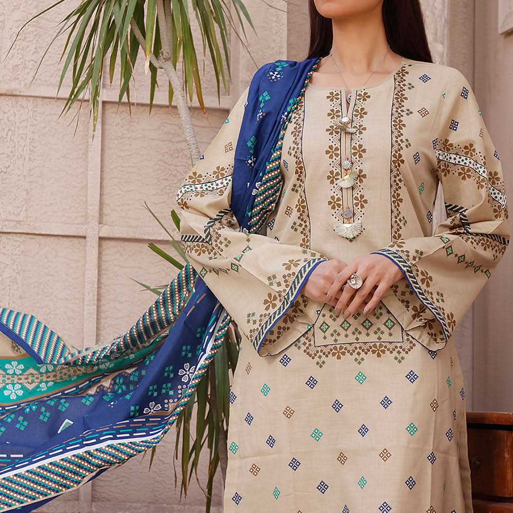 Signature Printed Lawn 3Pcs Unstitched Suit V1, Women, 3Pcs Shalwar Suit, Chase Value, Chase Value
