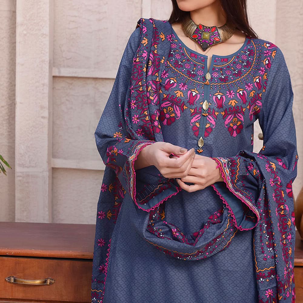 Signature Printed Lawn 3Pcs Unstitched Suit V1, Women, 3Pcs Shalwar Suit, Chase Value, Chase Value