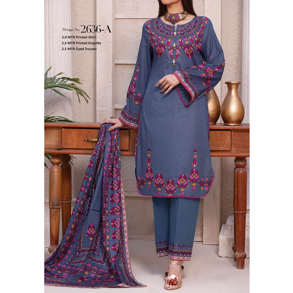 Signature Printed Lawn 3Pcs Unstitched Suit V1, Women, 3Pcs Shalwar Suit, Chase Value, Chase Value