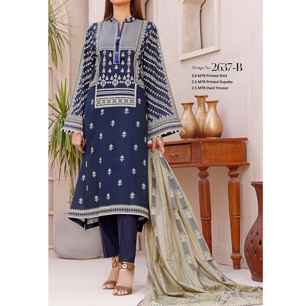 Signature Printed Lawn 3Pcs Unstitched Suit V1, Women, 3Pcs Shalwar Suit, Chase Value, Chase Value