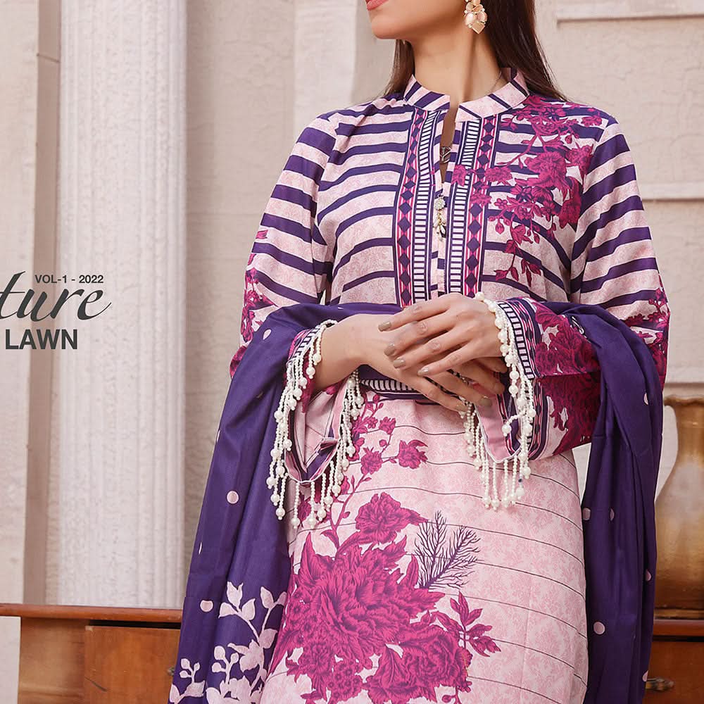 Signature Printed Lawn 3Pcs Unstitched Suit V1, Women, 3Pcs Shalwar Suit, Chase Value, Chase Value