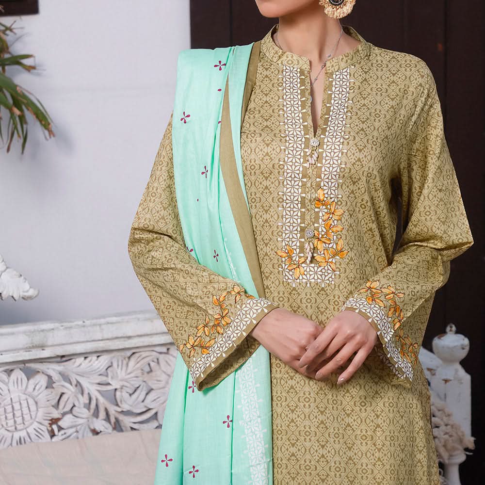 Signature Printed Lawn 3Pcs Unstitched Suit V1, Women, 3Pcs Shalwar Suit, Chase Value, Chase Value