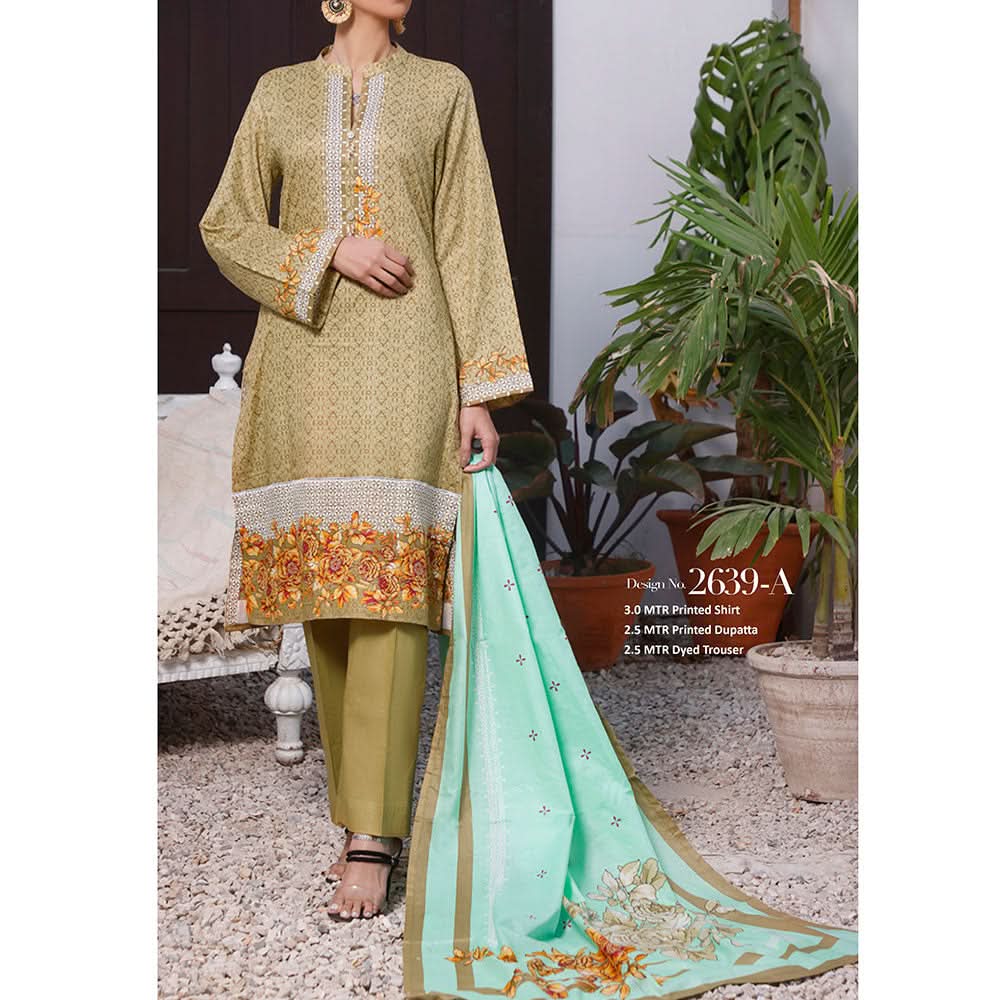 Signature Printed Lawn 3Pcs Unstitched Suit V1, Women, 3Pcs Shalwar Suit, Chase Value, Chase Value