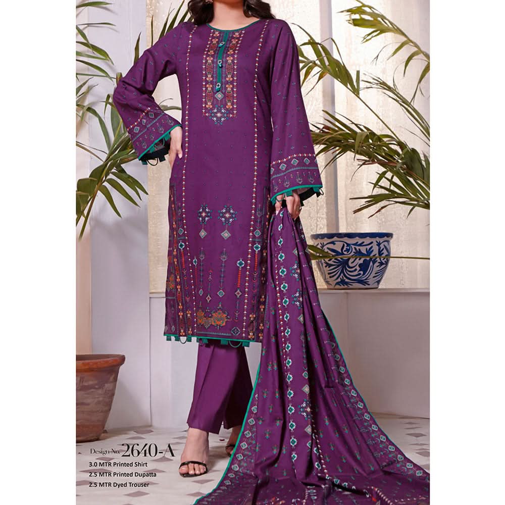 Signature Printed Lawn 3Pcs Unstitched Suit V1, Women, 3Pcs Shalwar Suit, Chase Value, Chase Value