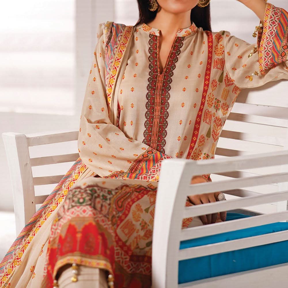 VS-MISRI Digital Printed Lawn V-3 3 Pcs Un-Stitched Suit - 26A, Women, 3Pcs Shalwar Suit, VS Textiles, Chase Value