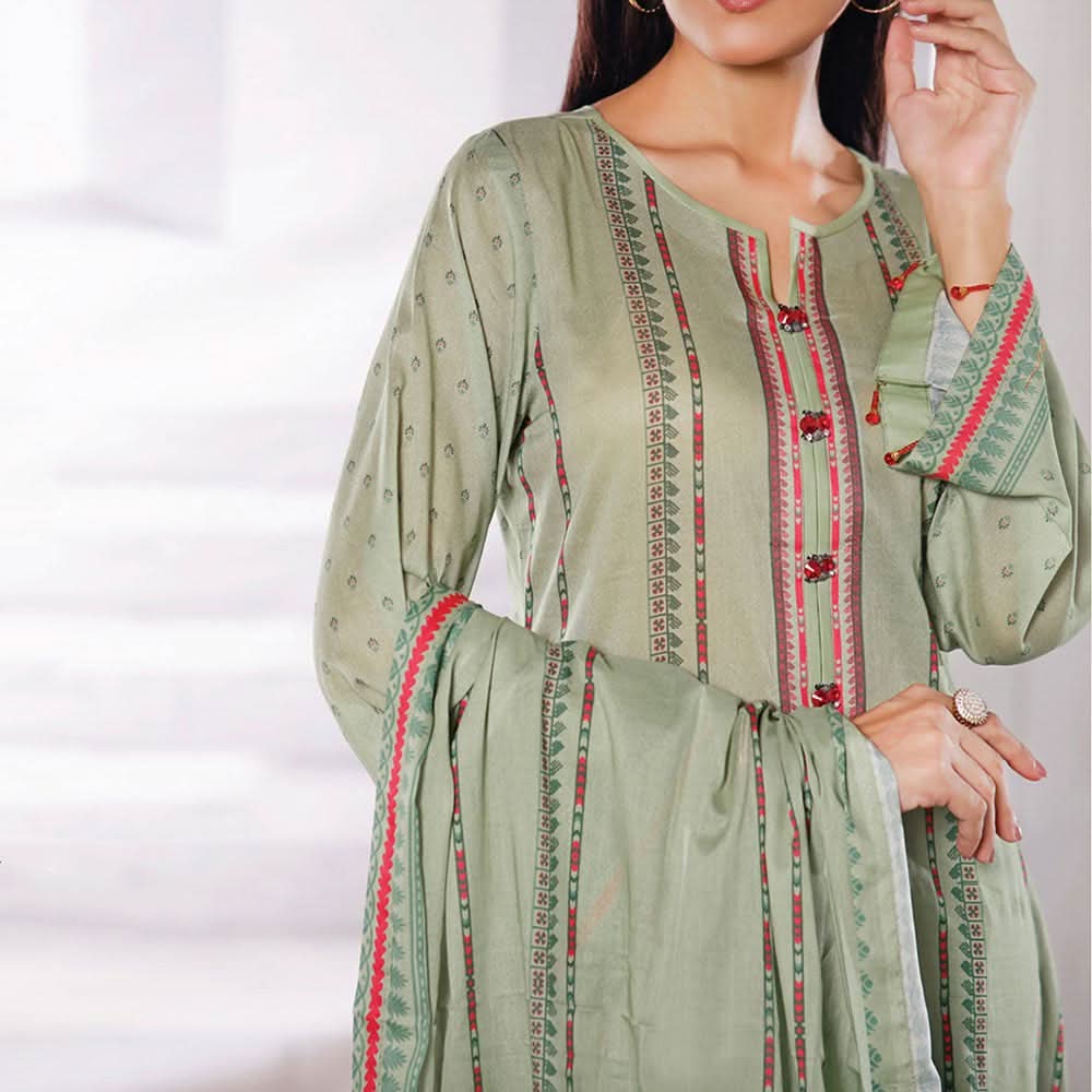 VS-MISRI Digital Printed Lawn V-3 3 Pcs Un-Stitched Suit - 27A, Women, 3Pcs Shalwar Suit, VS Textiles, Chase Value