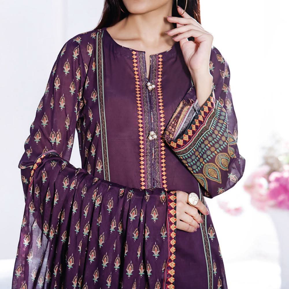 VS-MISRI Digital Printed Lawn V-3 3 Pcs Un-Stitched Suit - 29A, Women, 3Pcs Shalwar Suit, VS Textiles, Chase Value