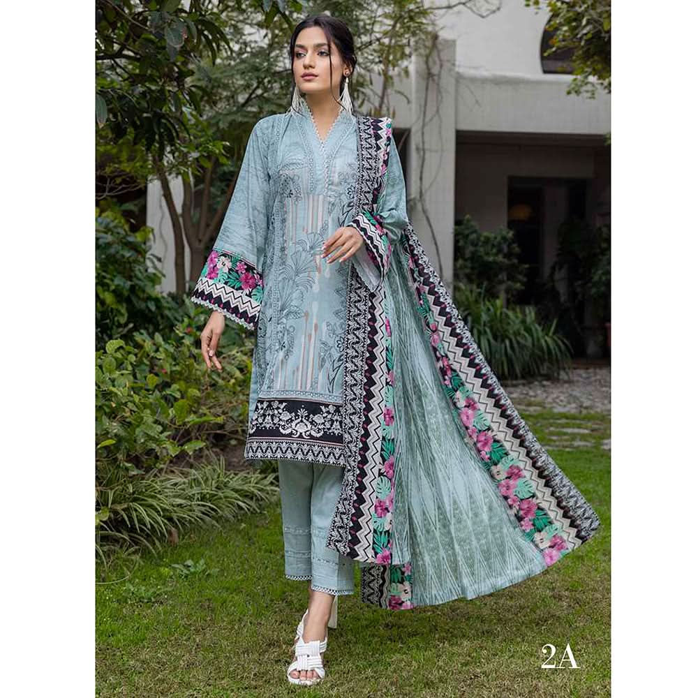 Anum Printed Lawn Unstitiched 3Pcs Suit V1 - A-2, Women, 3Pcs Shalwar Suit, Al-Zohaib Textiles, Chase Value
