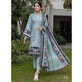 Anum Printed Lawn Unstitiched 3Pcs Suit V1 - A-2, Women, 3Pcs Shalwar Suit, Al-Zohaib Textiles, Chase Value
