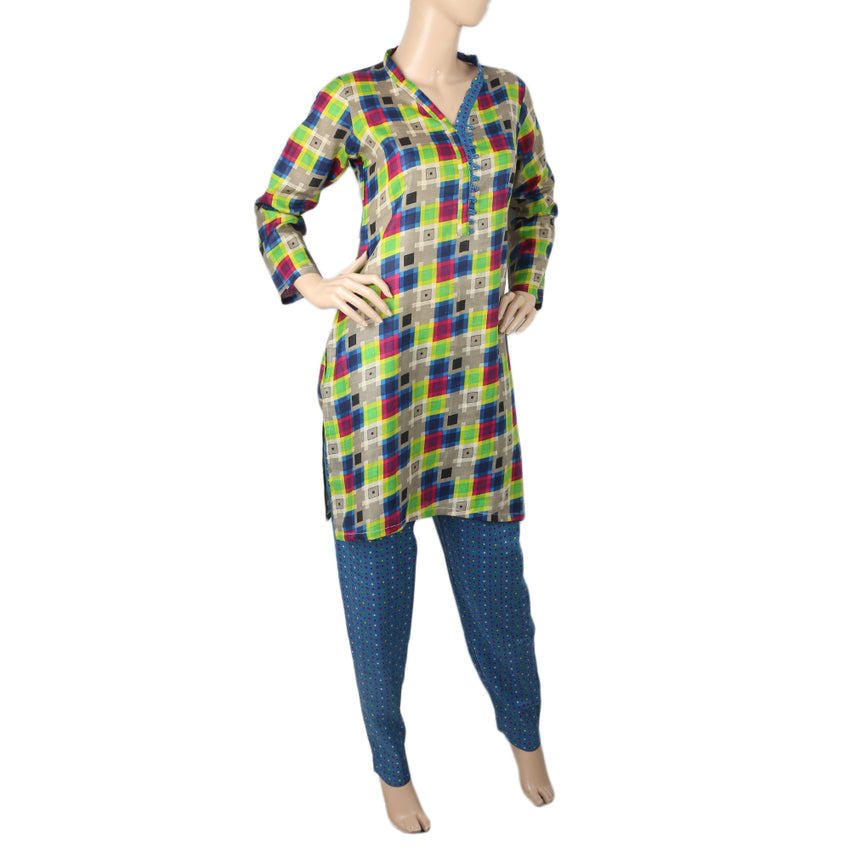 Mahnoor Printed Cotton 2 Pcs Un-Stitched Suit - 2 A, Women, 2Pcs Shalwar Suit, United Textiles, Chase Value