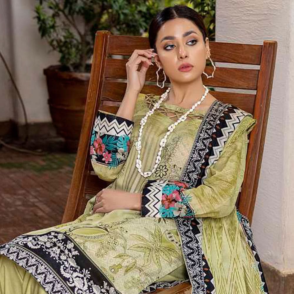 Anum Printed Lawn Unstitiched 3Pcs Suit V1 - B-2, Women, 3Pcs Shalwar Suit, Al-Zohaib Textiles, Chase Value