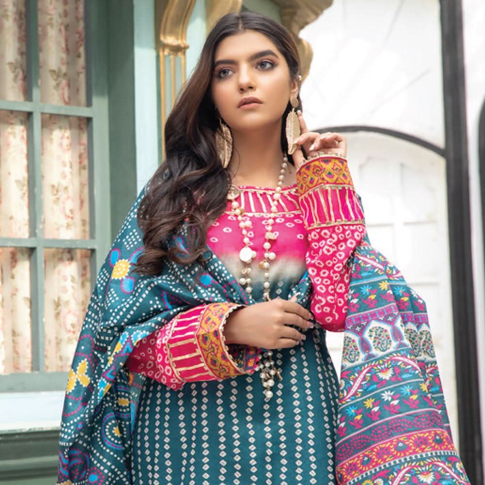 Anum Classic Printed Lawn 3 Pcs Un-Stitched Suit V 5 - 2-B, Women, 3Pcs Shalwar Suit, Al-Zohaib Textiles, Chase Value