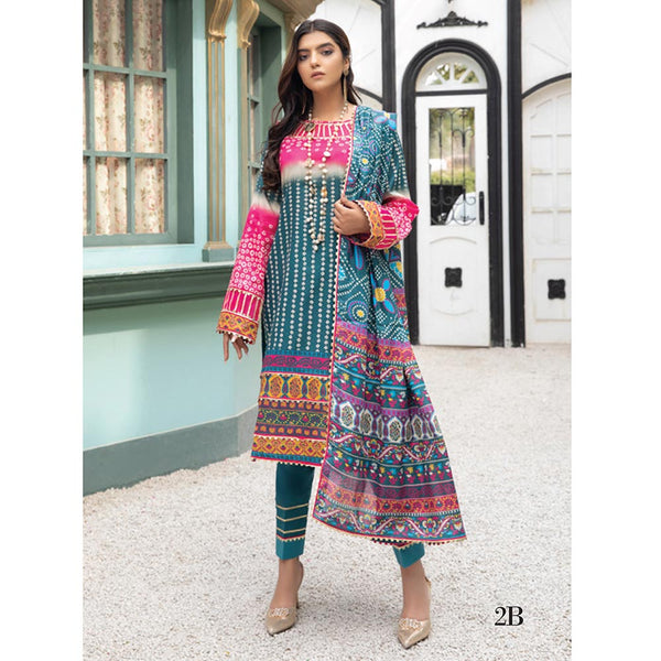 Anum Classic Printed Lawn 3 Pcs Un-Stitched Suit V 5 - 2-B, Women, 3Pcs Shalwar Suit, Al-Zohaib Textiles, Chase Value