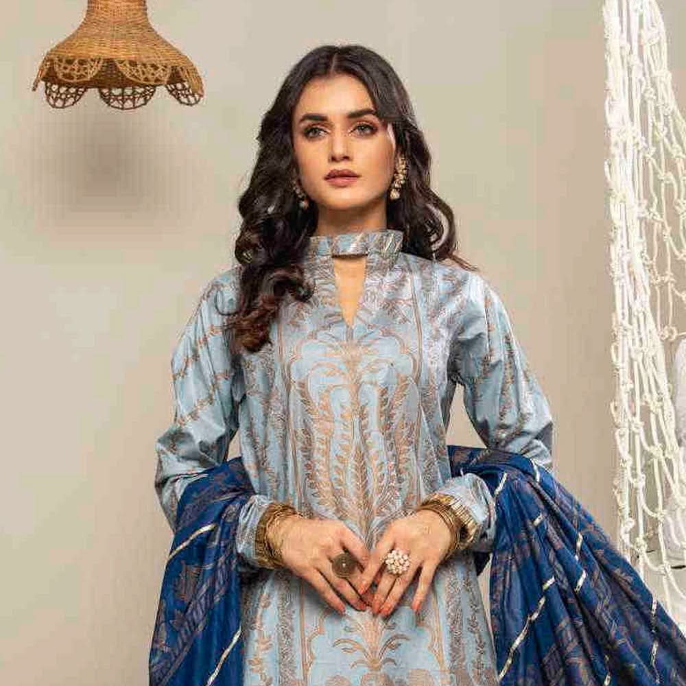 AL Zohaib Monsoon Cotton Gold Print unstitched 3pc Suit, Women, 3Pcs Shalwar Suit, Al-Zohaib Textiles, Chase Value