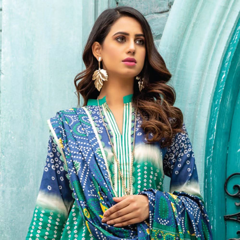 Anum Classic Printed Lawn 3 Pcs Un-Stitched Suit V 5 - 2-C, Women, 3Pcs Shalwar Suit, Al-Zohaib Textiles, Chase Value