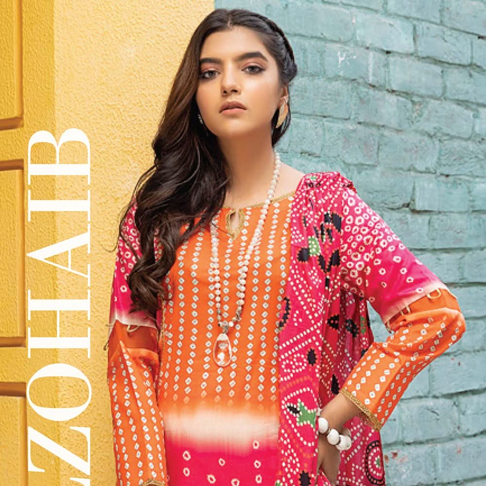 Anum Classic Printed Lawn 3 Pcs Un-Stitched Suit V 5 - 2-D, Women, 3Pcs Shalwar Suit, Al-Zohaib Textiles, Chase Value