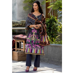 Salina Printed & Embroidered Khaddar 3 Pcs Un-Stitched Suit Vol 2 - 02, Women, 3Pcs Shalwar Suit, Regalia Textiles, Chase Value