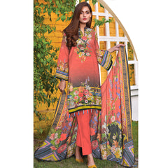 Saqaffat Digital Printed Dhanak 3 Pcs Un-Stitched Suit - 02, Women, 3Pcs Shalwar Suit, Ulfat Textile, Chase Value