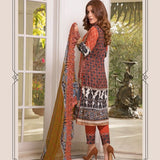 Zobia Noor Embroidered Lawn 3 Piece Un-Stitched Suit - B5, Women, 3Pcs Shalwar Suit, Salam's Textiles, Chase Value